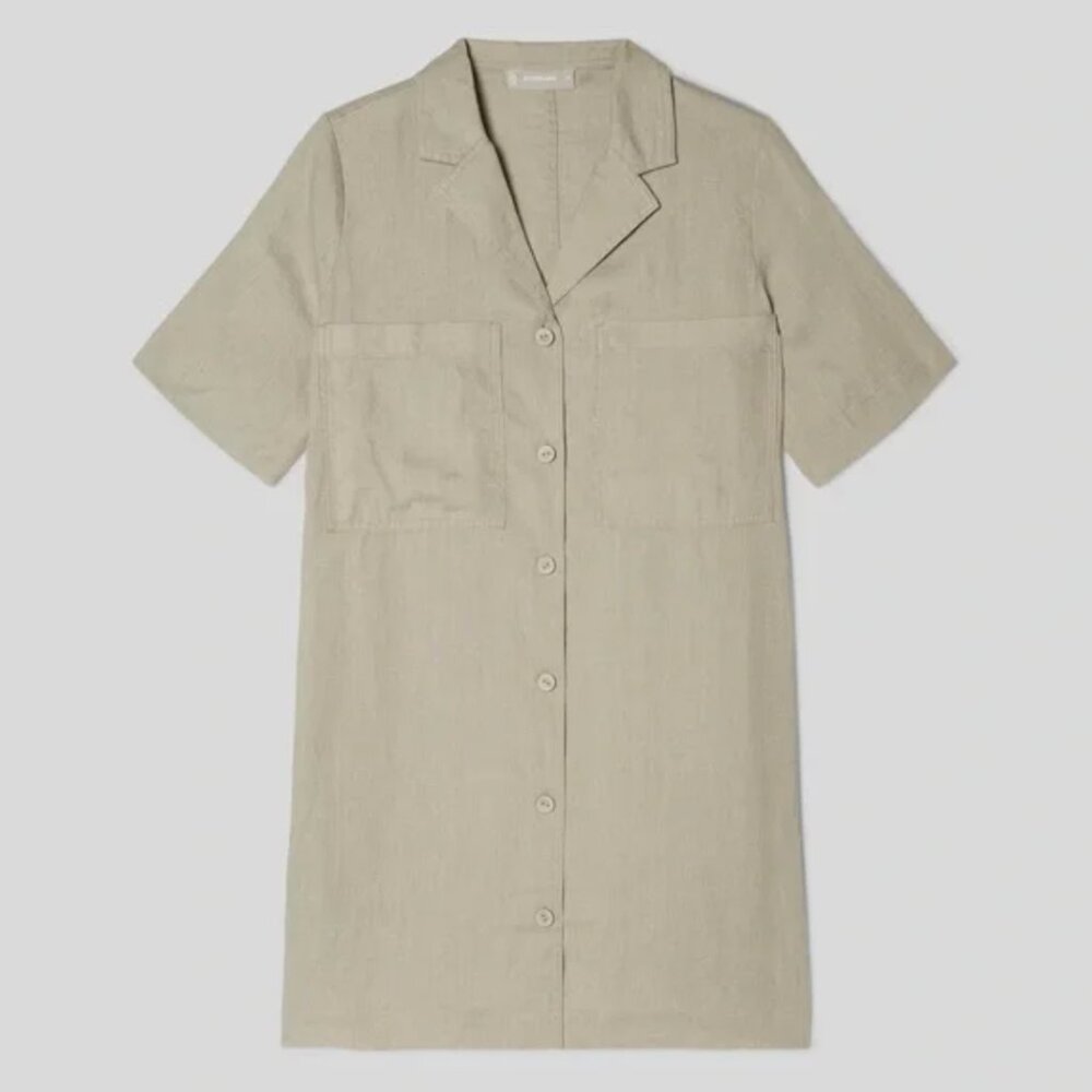 Everlane Seagrass Linen Shirt Dress Small - Picture 4 of 15